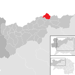 Lage der Gemeinde Altenmarkt bei Sankt Gallen im Bezirk Liezen (anklickbare Karte)