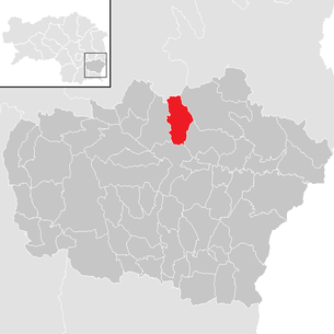 Lage der Gemeinde Auersbach im Bezirk Feldbach (anklickbare Karte)