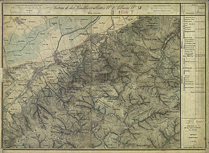 Tulbing, Königstetten, Katzelsdorf und Chorherrn in der 3. Landesaufnahme um 1872