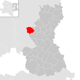 Lage der Gemeinde Bad Pirawarth im Bezirk Gänserndorf (anklickbare Karte)