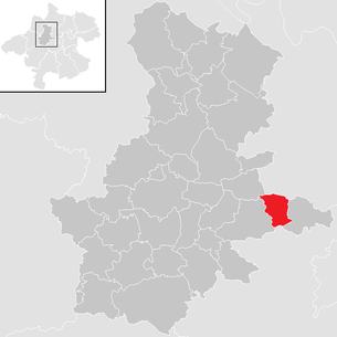 Lage der Gemeinde Bad Schallerbach im Bezirk Grieskirchen (anklickbare Karte)