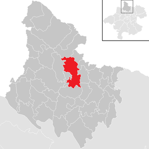 Lage der Gemeinde Berg bei Rohrbach im Bezirk Rohrbach (anklickbare Karte)