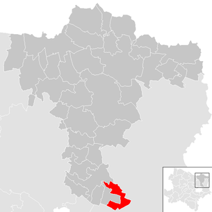 Lage der Gemeinde Bockfließ im Bezirk Mistelbach (anklickbare Karte)