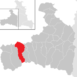 Lage der Gemeinde Bramberg am Wildkogel im Bezirk Zell am See (anklickbare Karte)