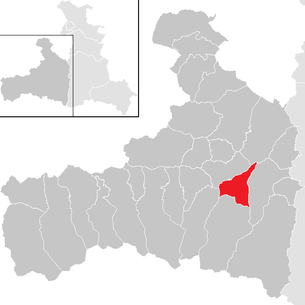 Lage der Gemeinde Bruck an der Großglocknerstraße im Bezirk Zell am See (anklickbare Karte)