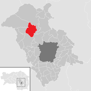 Lage der Gemeinde Deutschfeistritz im Bezirk Graz-Umgebung (anklickbare Karte)