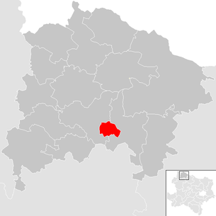 Lage der Gemeinde Dietmanns (Niederösterreich) im Bezirk  Waidhofen an der Thaya (anklickbare Karte)