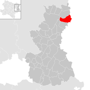 Lage der Gemeinde Drösing im Bezirk Gänserndorf (anklickbare Karte)