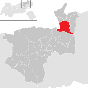 Lage der Gemeinde Ebbs im Bezirk Kufstein (anklickbare Karte)
