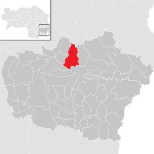 Lage der Gemeinde Edelsbach bei Feldbach im Bezirk Feldbach (anklickbare Karte)