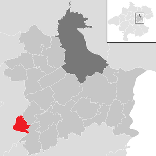Lage der Gemeinde Eggendorf im Traunkreis im Bezirk Linz-Land (anklickbare Karte)