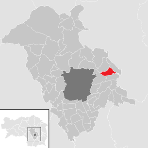Lage der Gemeinde Eggersdorf bei Graz im Bezirk Graz-Umgebung (anklickbare Karte)