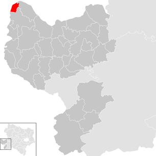 Lage der Gemeinde Ennsdorf im Bezirk Amstetten (anklickbare Karte)