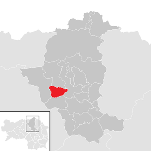 Lage der Gemeinde Etmißl im Bezirk Bruck an der Mur (anklickbare Karte)
