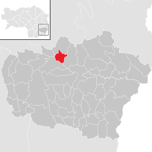 Lage der Gemeinde Fladnitz im Raabtal im Bezirk Feldbach (anklickbare Karte)