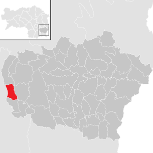 Lage der Gemeinde Frannach im Bezirk Feldbach (anklickbare Karte)
