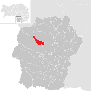 Lage der Gemeinde Freiland bei Deutschlandsberg im Bezirk Deutschlandsberg (anklickbare Karte)