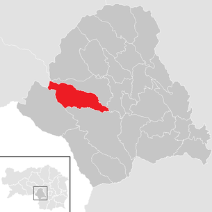 Lage der Gemeinde Gößnitz (Steiermark) im Bezirk Voitsberg (anklickbare Karte)