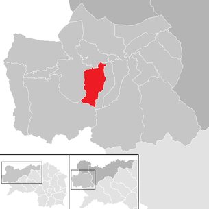 Lage der Gemeinde Gössenberg in der Expositur Gröbing (anklickbare Karte)