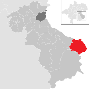 Lage der Gemeinde Gaflenz im Bezirk Steyr-Land (anklickbare Karte)
