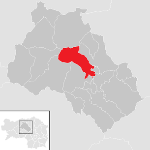 Lage der Gemeinde Gai im Bezirk Leoben (anklickbare Karte)