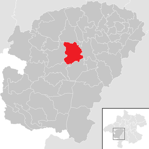 Lage der Gemeinde Gampern im Bezirk  Vöcklabruck (anklickbare Karte)
