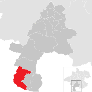 Lage der Gemeinde Gosau im Bezirk Gmunden (anklickbare Karte)