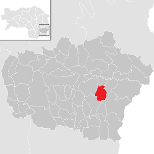 Lage der Gemeinde Gossendorf im Bezirk Feldbach (anklickbare Karte)