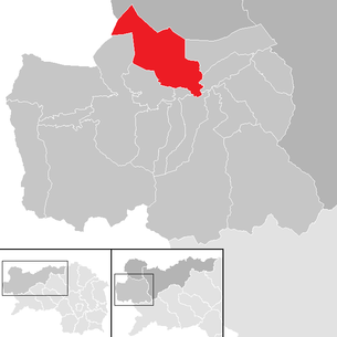 Lage der Gemeinde Gröbming in der Expositur Gröbing (anklickbare Karte)