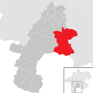 Lage der Gemeinde Grünau im Almtal im Bezirk Gmunden (anklickbare Karte)