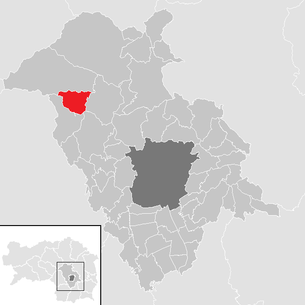 Lage der Gemeinde Großstübing im Bezirk Graz-Umgebung (anklickbare Karte)