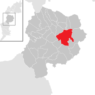 Lage der Gemeinde Großwarasdorf im Bezirk Oberpullendorf (anklickbare Karte)