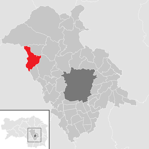 Lage der Gemeinde Gschnaidt im Bezirk Graz-Umgebung (anklickbare Karte)