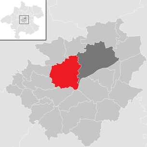 Lage der Gemeinde Gunskirchen im Bezirk Wels-Land (anklickbare Karte)