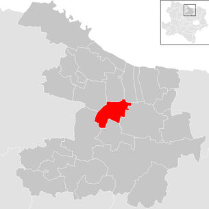 Lage der Gemeinde Guntersdorf im Bezirk Hollabrunn (anklickbare Karte)