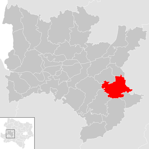 Lage der Gemeinde Hürm im Bezirk Melk (anklickbare Karte)