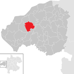 Lage der Gemeinde Handenberg im Bezirk Braunau am Inn (anklickbare Karte)