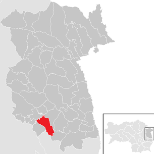Lage der Gemeinde Hartl (Steiermark) im Bezirk Feldbach (anklickbare Karte)