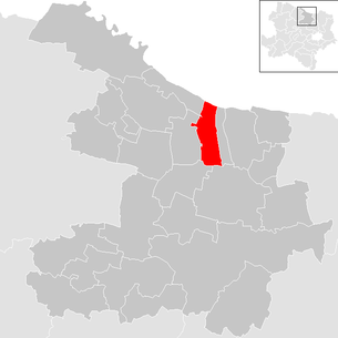 Lage der Gemeinde Haugsdorf im Bezirk Hollabrunn (anklickbare Karte)