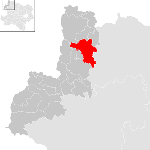 Lage der Gemeinde Heidenreichstein im Bezirk Gmünd (anklickbare Karte)