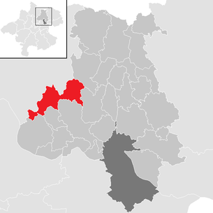 Lage der Gemeinde Herzogsdorf im Bezirk Urfahr-Umgebung (anklickbare Karte)