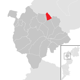 Lage der Gemeinde Hirm im Bezirk Mattersburg (anklickbare Karte)