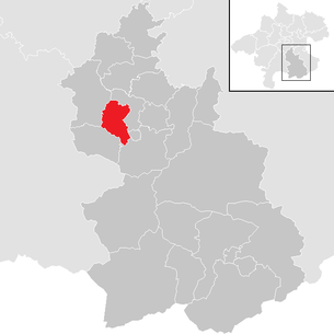 Lage der Gemeinde Inzersdorf im Kremstal im Bezirk Kirchdorf an der Krems (anklickbare Karte)