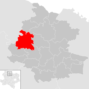Lage der Gemeinde Irnfritz-Messern im Bezirk Horn (anklickbare Karte)