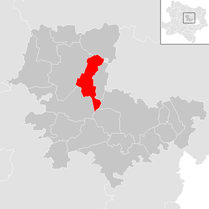 Lage der Gemeinde Königsbrunn am Wagram im Bezirk Tulln (anklickbare Karte)