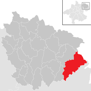 Lage der Gemeinde Königswiesen im Bezirk Freistadt (anklickbare Karte)