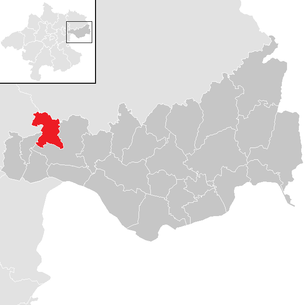 Lage der Gemeinde Katsdorf im Bezirk Perg (anklickbare Karte)