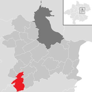 Lage der Gemeinde Kematen an der Krems im Bezirk Linz-Land (anklickbare Karte)