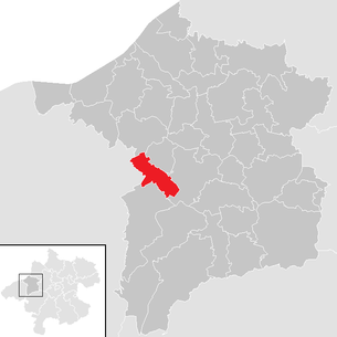 Lage der Gemeinde Kirchheim im Innkreis im Bezirk Ried im Innkreis (anklickbare Karte)