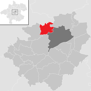 Lage der Gemeinde Krenglbach im Bezirk Wels-Land (anklickbare Karte)